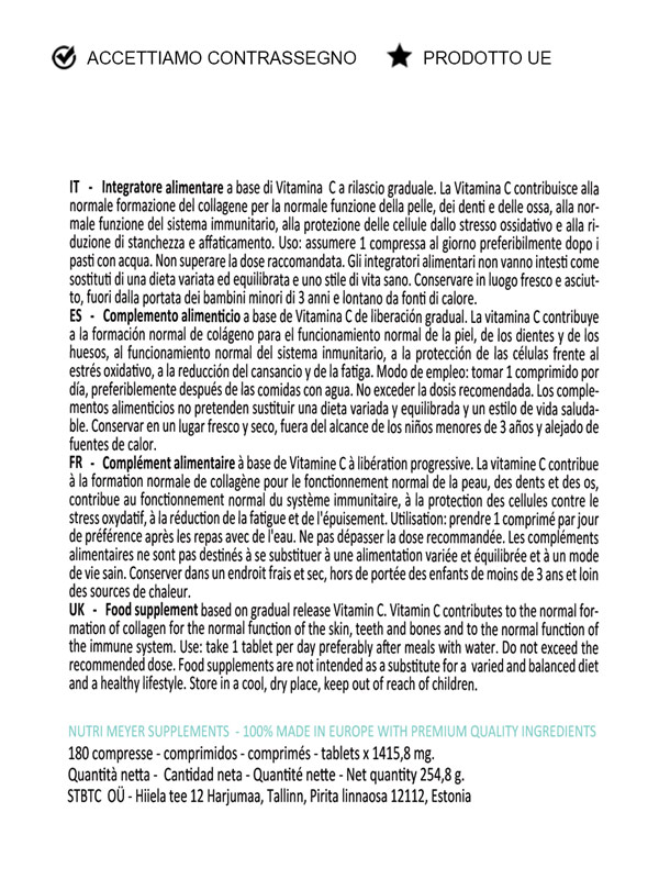 Migliore integratore vitamina c