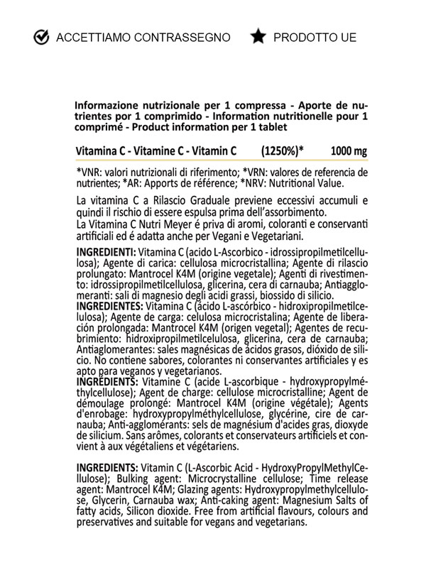 Vitamina C a rilascio prolungato